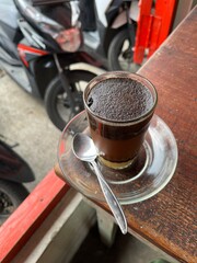 Indonesian specialty brewed milk coffee