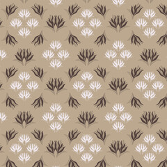 Floral motifs seamless vector pattern