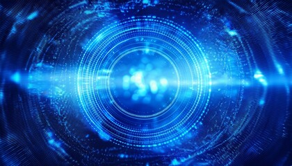 Digital Core: Abstract Blue Technology Background 