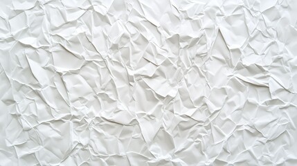 Obraz premium Crinkled White Blank Sheet of Paper Texture 