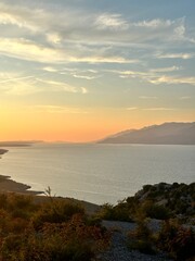 sunset over the sea