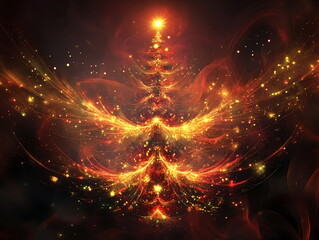 Obraz premium abstract christmas tree