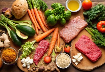 vegetables and meat