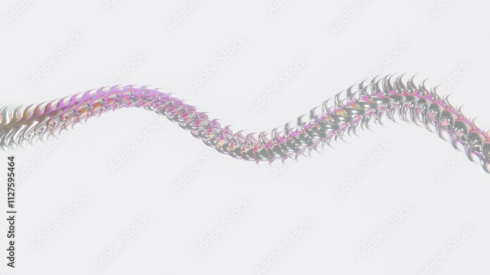 Aufkleber abstract 3d horizontal trendy pastel iridescent illuminated swirl snake shape dragon skin reptile sc