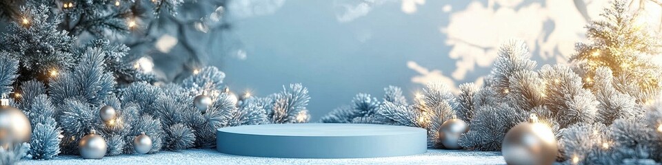 Winter Serene Landscape, Snow-covered Branches, Calm Water Scene, Tranquil Lake or River