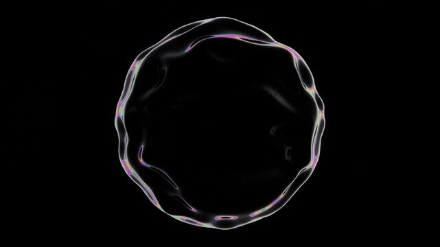 Abstract 3D horizontal futuristic chrome holographic iridescent prism transparent shape information technology conference poster social media phone backgrounds liquid petrol gasoline animation loop