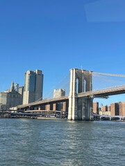 city bridge and city skyline