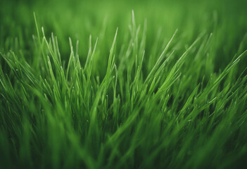 Fresh long green grass isolated against a flat background