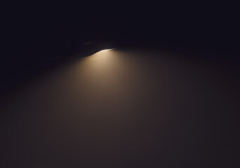 Mist floating past a street lamp at night, close view. illuminated by glowing street lamps,...