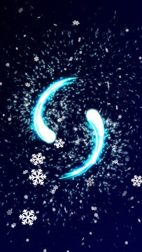 Exploding Particles Snowflakes Flare Vertical Logo Reveal MOGRT 70
