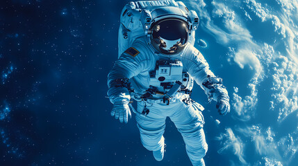 Fototapeta premium Astronauts reverie: exploring the cosmic frontier. zenith. illustration. Reverie. Illustration