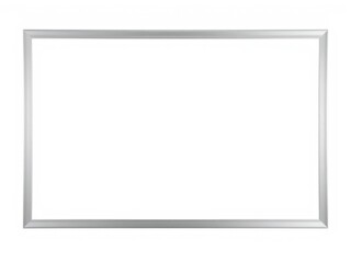 Obraz premium Blank white board with sleek modern frame, isolated on white background, office, minimal