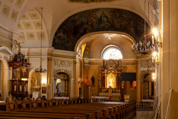 Obraz premium Interior of St. Martin's Church in Kępno, Poland