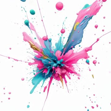 Vibrant Paint Splashes in Motion