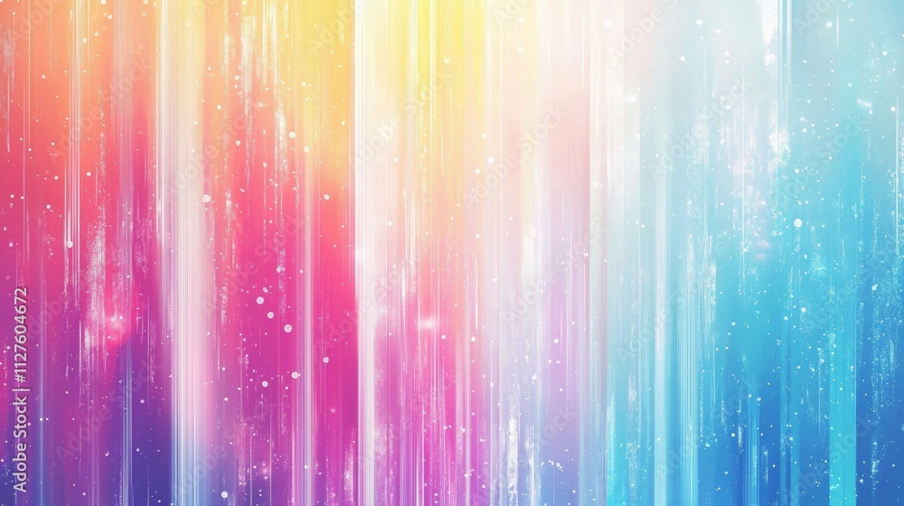 Poster vertical stripes of vibrant colors blend seamlessly, creating a mesmerizing visual effect with subtl
