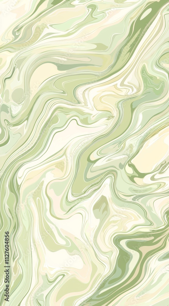 Aufkleber green and beige marble effect creates a luxurious and elegant design, swirling together to form a un