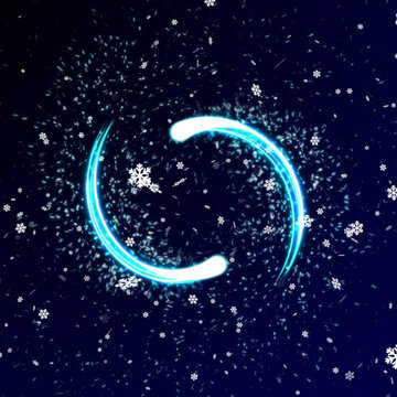 Exploding Particles Snowflakes Flare Square Logo Reveal MOGRT 71