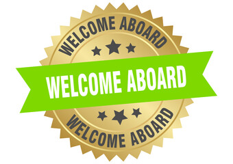 WELCOME ABOARD LABEL, SIGN