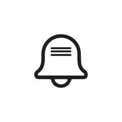 illustration of a bell icon line art on white background.