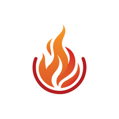 Fire Flame Logo Design with Modern Colorful Luxury Vector Template