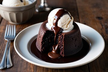 Irresistible Chocolate Lava Cake with Ice Cream for the Ultimate Dessert Experience