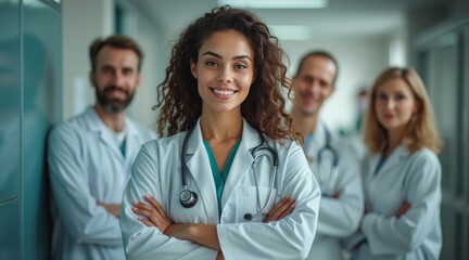 Fototapeta premium Portrait of a smiling female doctor