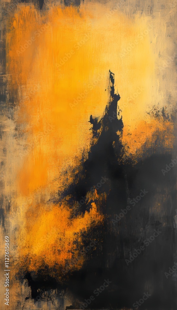 Poster abstract art featuring dynamic brushstrokes for versatile artistic design projects