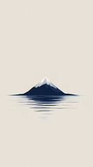 Clean Geometric Mountain and Horizon Line Art for Visual Branding and Digital Displays
