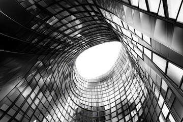 Exploring light and shape in abstract architecture inspired by technology and innovation