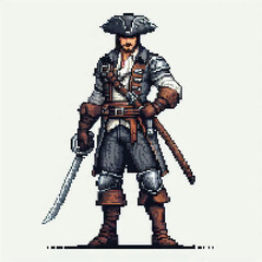 Fototapeta premium Pixel art Sailor