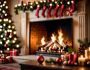 Warm and inviting Christmas atmosphere