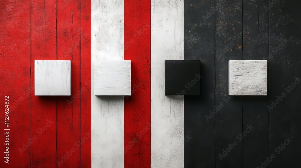 Poster photoshop background textures featuring a red and white striped pattern, with a white square on the 