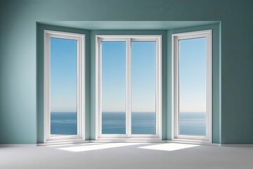 Innovative Interior Window Frameworks Showcased on a Crisp Background