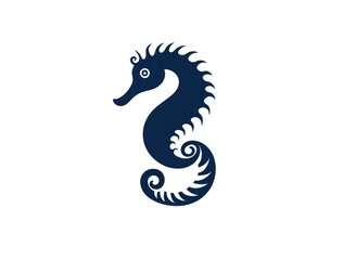 Fototapeta premium Stylized seahorse silhouette design.