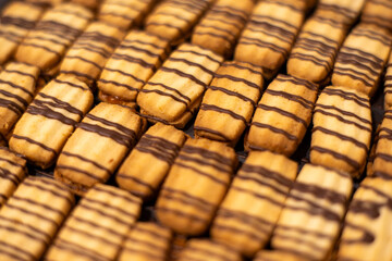 Christmas homemade butter cookies, preparation and production