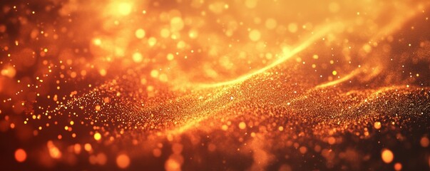 Abstract bokeh lights in warm gold and orange tones, capturing Diwali's festive spirit,