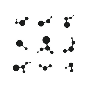 Beautiful structure DNA molecules. Line art pattern with connect dot line for concept design. Social media Vector background