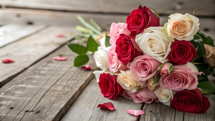 Romantic Bouquet of Rose Flowers