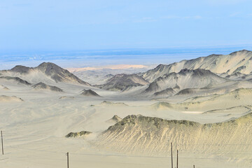 Geomorphic Scenery Desert in Xinjiang, China