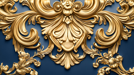 Ornate gold picture frame with gilded details and a luxurious feel, ornate gold picture frame, high end furniture, luxury home decor, premium decor, metalwork. Gilded. Illustration