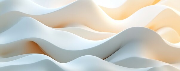 Obraz premium Minimal wave shapes, muted colors, serene background,