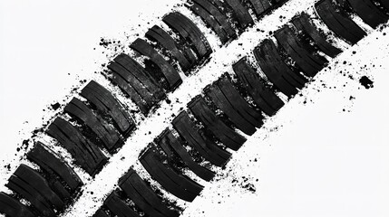  Car Wheels With Tire Side View Isolated On Dark Background.