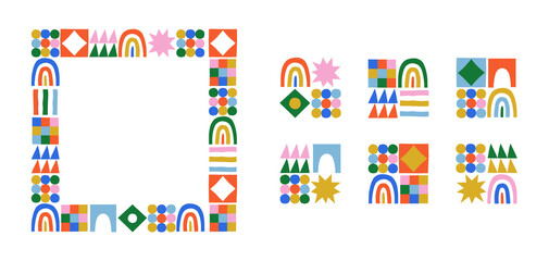 Fun Colorful Geometric Shape Set