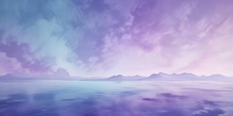 Obraz premium Pastel blue and purple watercolor blend creating a calming environment, floral motifs, gentle tones, soft blend