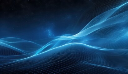 Obraz premium a close up of a blue wave with a black background
