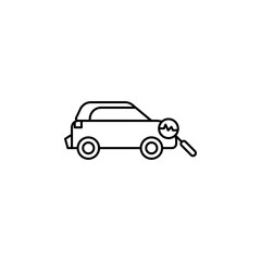 Car diagnostic icon line art vector
