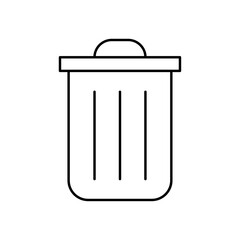 Delete icon line art vector