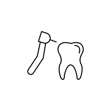 tooth and dental drill icon clip art preview