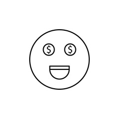 Greed icon line art vector