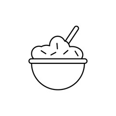 Granola icon line art vector